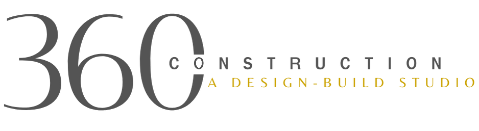 360 Construction Gold Horizontal Logo